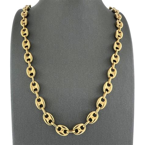 gucci link chain yellow gold|men's Gucci link gold chain.